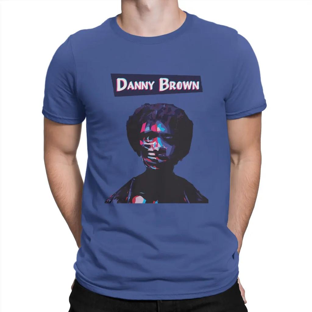 Geometry Rock T Shirt Men's  Pure Cotton Casual T-Shirts Crewneck Danny Brown Rapper Tee Shirt Short Sleeve Clothing Birthday