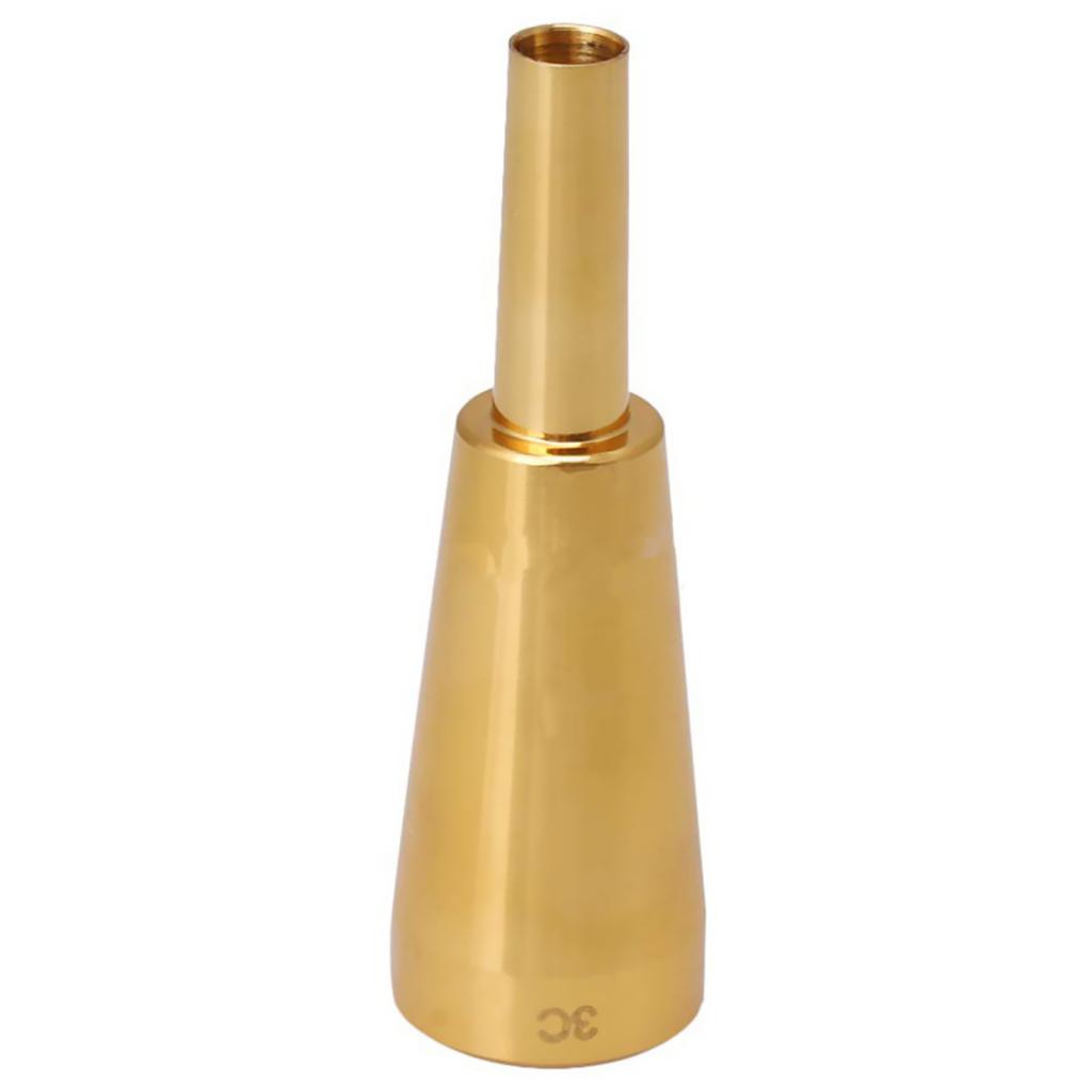 3C Goldene Trompetenmundstück Blasinstrument Zubehör Musikinstrument Teile Ersatz Hohe Qualität Ton Goldbeschichtet