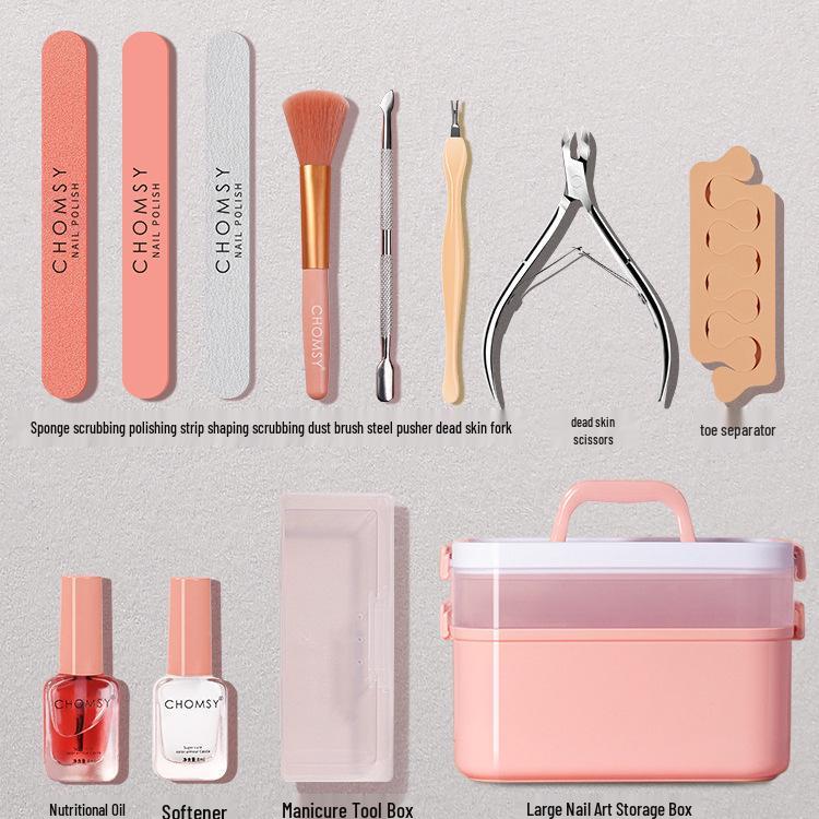 Complete Manicure Set: Nail Files, Dead Skin Remover, Finger Nail Tools, Polishing & Sanding Strips