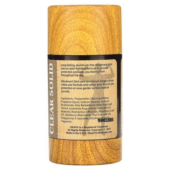 Okay Pure Naturals Men's Deodorant Aluminum Free Natural, 1 pack, 85g