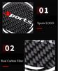 New 2Pcs High Quality Non-slip Elastic Durable Real Carbon Fiber Car Auto Water Cup Slot Non-Slip Mat Pad Sport Style