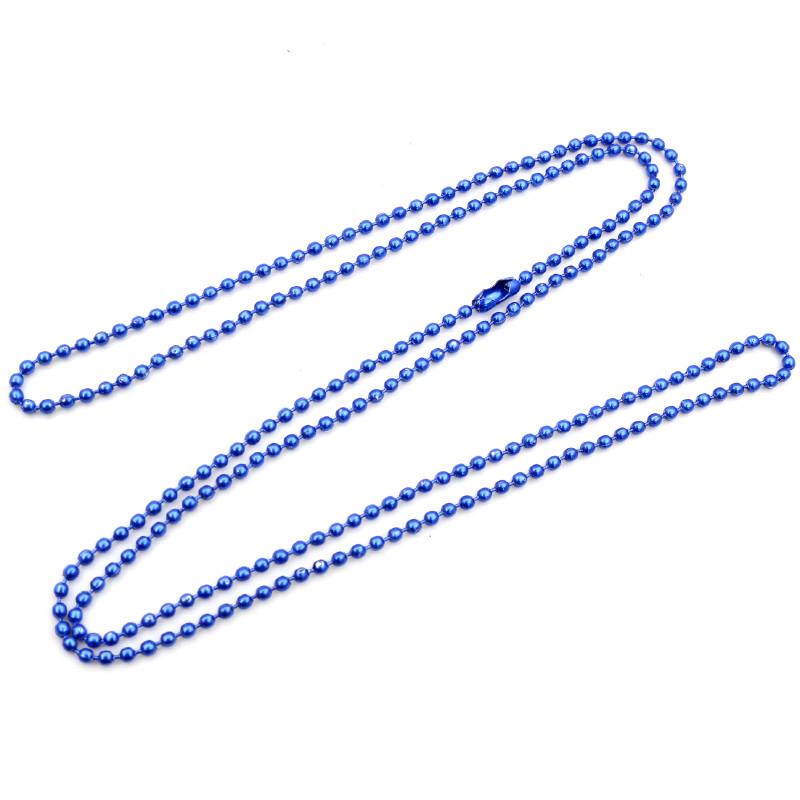 5pcs 1.5 2.0 2.4mm Length 65cm Gold Bronze Silver Colors Plated Ball Beads Chain Necklace Bead Connector For Charms Base Tray