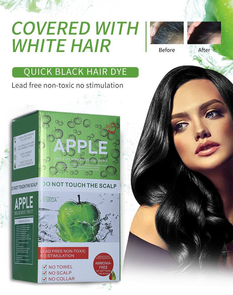 Naturlig Svart Äpple Hårfärgskräm, 1000ml