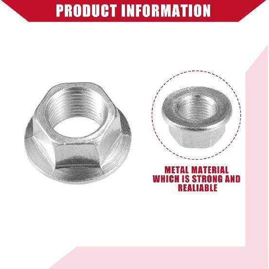 90305PAAA01 90305P0G003 Power Steering Pump Pulley Nut for Honda Accord 1995-2012 for Honda Civic 1996-2011 / Inner/Durable Metal/ 1 Pcs Silver Tone