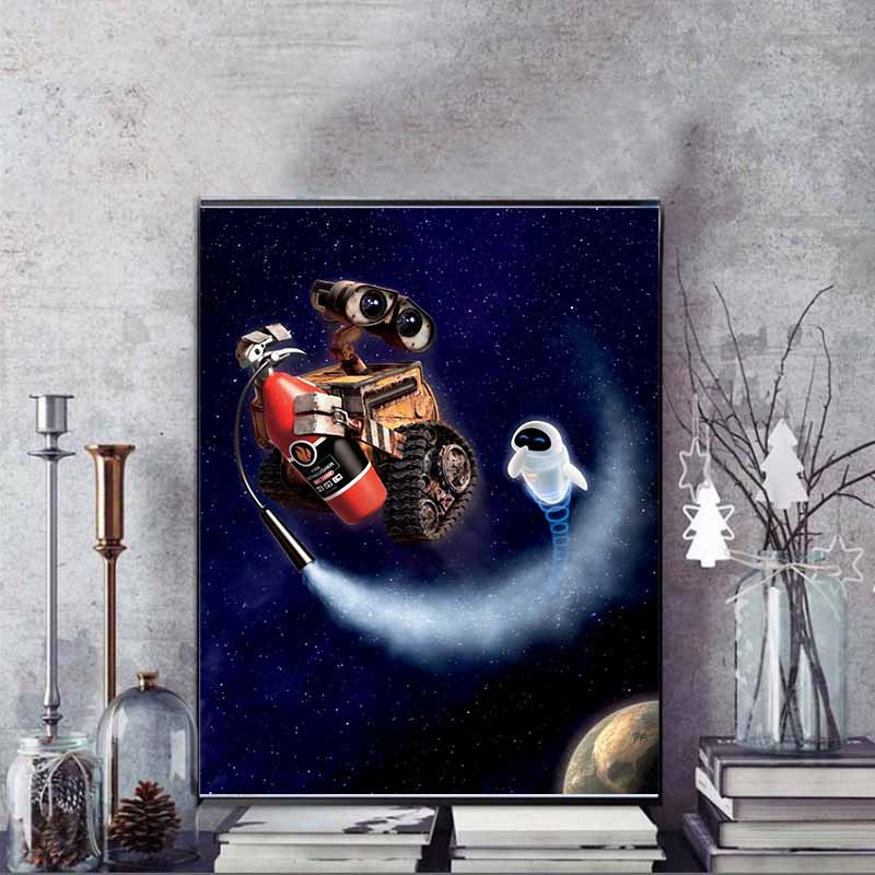 Disney Diamond Painting WALL E Space Scene Illustration Mosaic Handicraft Hobby DIY Gift Home Decoration Embroidery