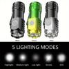 2000LM LED Super Bright Flashlight Portable Mini Burst Torch Rechargeable Outdoor Emergency Spotlight with Pen Clip Tail Magnet