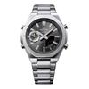 EDIFICE 100 Meters Waterproof Fashion Simple Style Quartz Steel Strap Men's Watch Gray Dial ECB-S10YD-8AJF