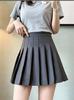 Women's Summer High-Waisted Pleated A-Line Skirt - Slimming, College Style, Anti-Exposure