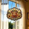 Bedroom Wall Decoration Kit DIY Rhinestone Door Sign Kit, Halloween Pumpkin Flower Animal Pattern Art Sign, Handmade Hanging Decor