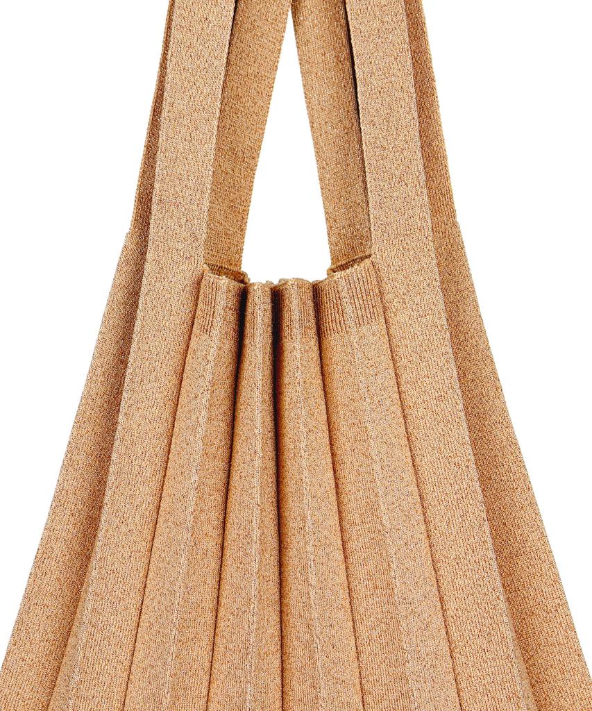 Pleatsmama Shoulder Bag Glitter Gold