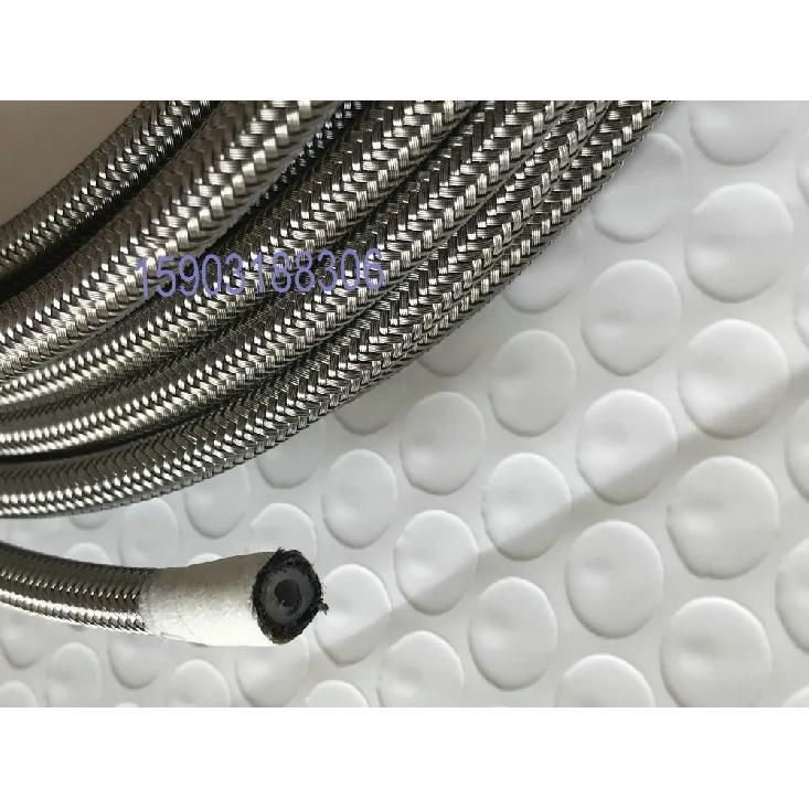AN3 3AN Double Stainless Steel Braided PTFE Lined Brake Hose Line Car Motorcycle Hydraulic Brake Fuel Line Hose 10M