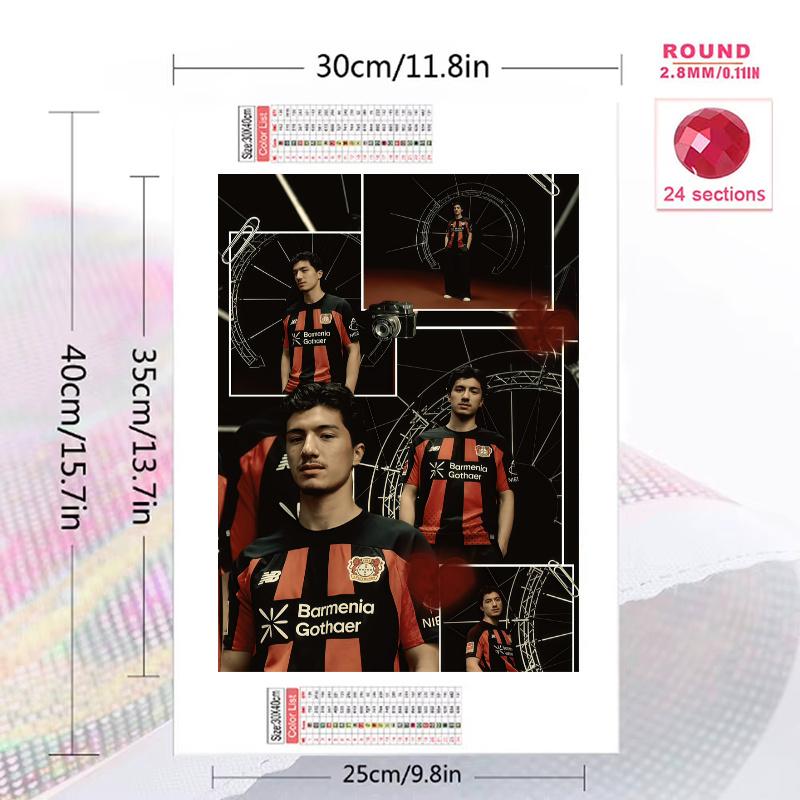 Ibrahim Maza Pattern 3pcs 100% Round Full Drill 5D DIY Diamond Painting Embroidery Cross Stitch Rhinestone Décor