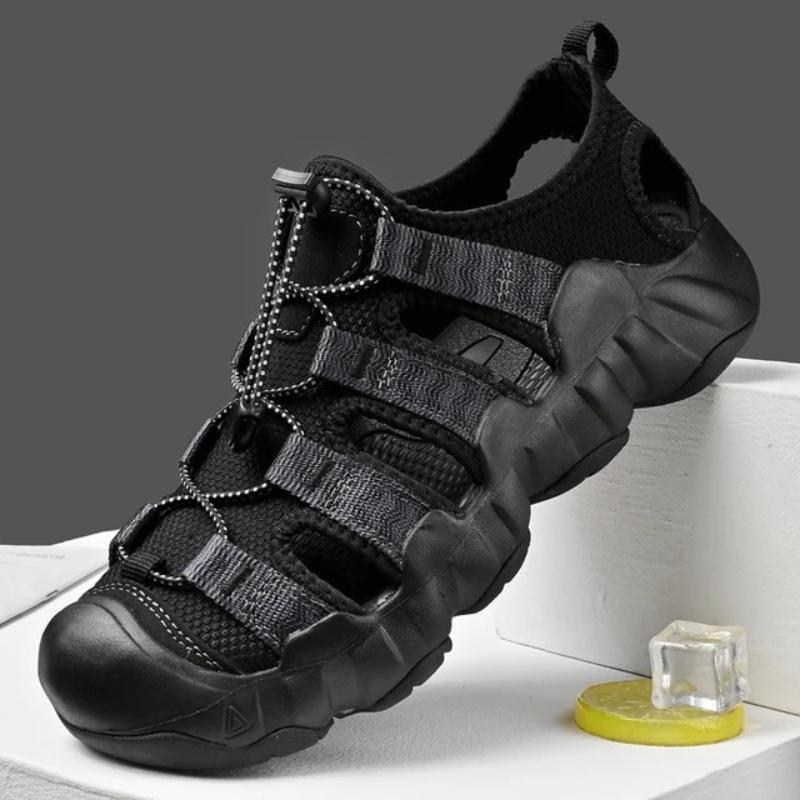 Genuine Leather Summer Men's Sandals Casual Men's Shoes Outdoor Men's Leather Sandals Beach Shoes Roman Style Men's Shoes