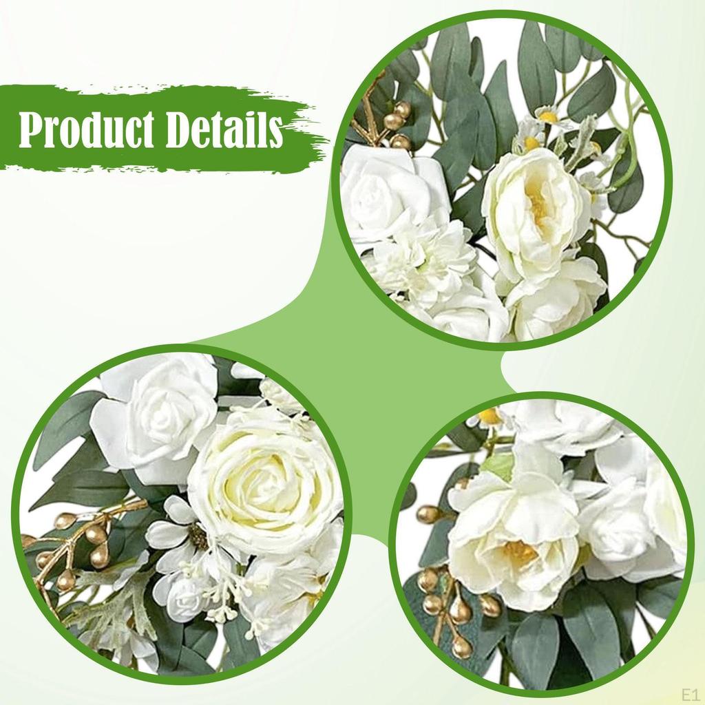 Artificial Wedding Arch Flowers Backdrop Decor Flower Garland Floral Swag for Home