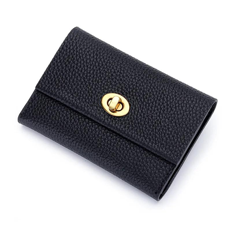 Genuine leather wallet women short zipper purse brand design coin purse id card holder 100% Cowhide ladies wallets money