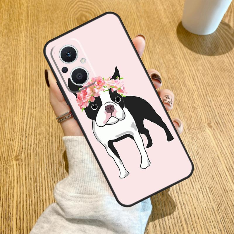 Boston Terrier Dog Funda For OPPO Reno 7 8 Lite 14 F 13F 12F 11F 13 12 11 10 Pro OPPO Find X9 X8 X6 X5 Pro Case
