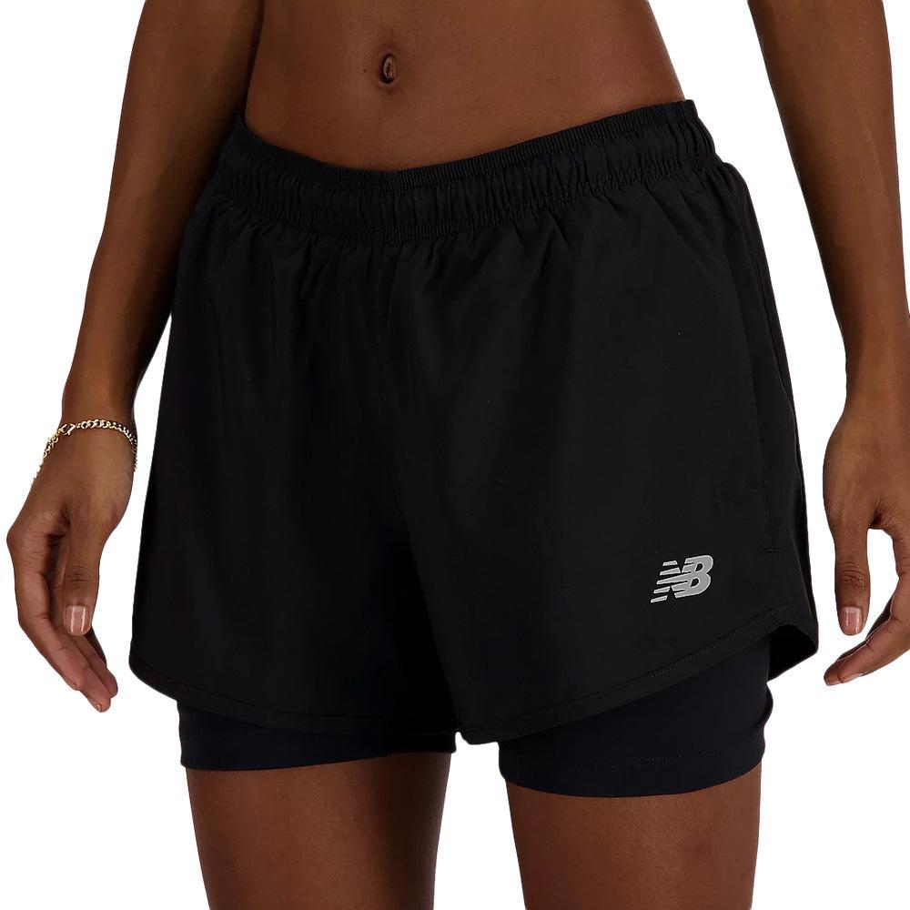New Balance Women's Sports Shorts Moisture-Wicking Black