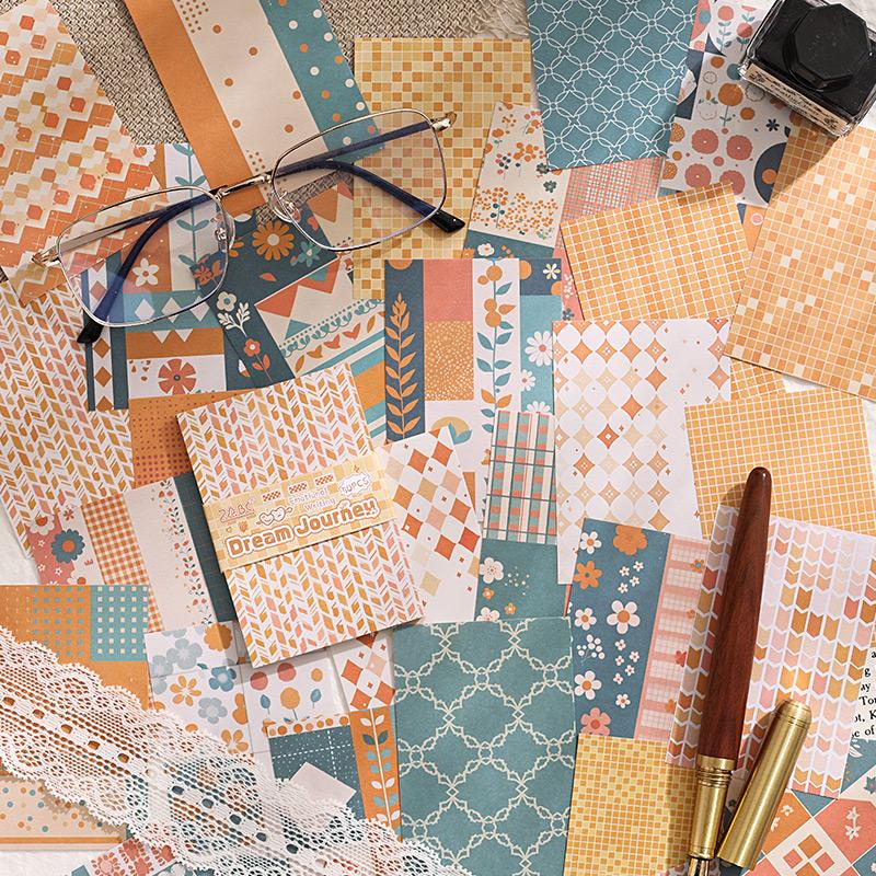 50pcs Vintage Paper Multi Style Deco Retro Stationery Supplies Writing Paper Junk Journal Label Scrapbooking Material Supplies