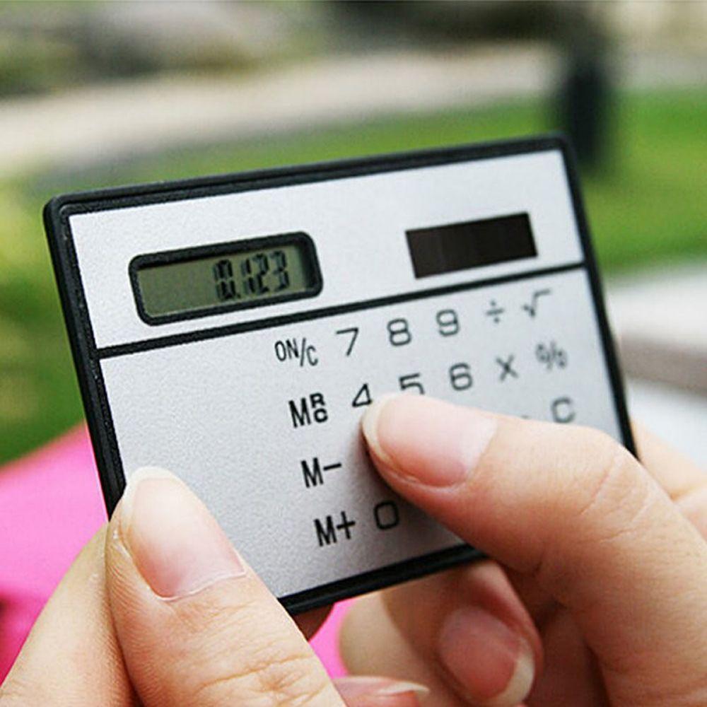 Stationery Solar Powered Calculator Credit Card Calculator Mini Calculator Pocket Calculator