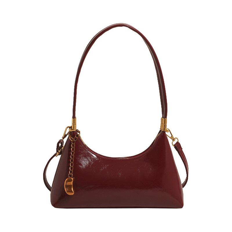 Niche crescent bag oil wax leather underarm bag women's new retro design single shoulder messenger bag