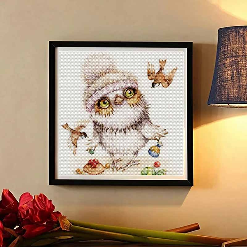 New Arrival 5D DIY Full Circle Diamond Painting "Cute Owl" Embroidery Cross Stitch Home Decor Gift