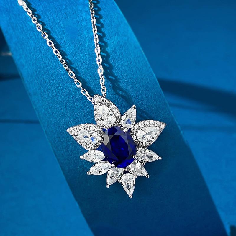

Lulu Tong: 2-Carat Blue Sapphire and Diamond Versatile Fashion Jewelry 925 Silver