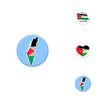Palestine Flag Emblem Badge Hot Selling Iron Cross-border On