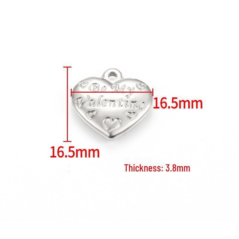 Stainless Steel Heart Lock Pendant for DIY Necklaces & Bracelets - Couple's Fashion Accessory