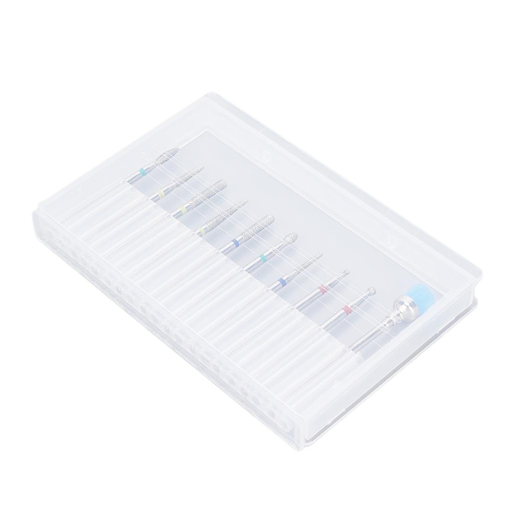 10 KS Sada Brusných Hrotů na Nehty Leštící Manikúrní Nástroje Odstraňovač Odumřelé Kůže Prstů Slitina