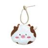 Raccoon Plush Coin Purse Cow Plush Wallet Pendant Headphone Bag Plush Earphone Bag  Change Storage