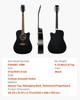 41 in Cutway Acoustic Guitar Beginner Bundle with Gig Bag for Adult Black
