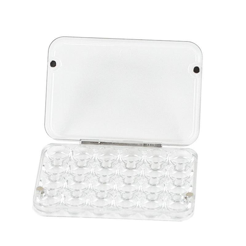 24-grid 0.8ml Watercolor Pigment Sub-packaging Box Portable Small Capacity Pigment Magnetic Sealed Humidor for Art Students