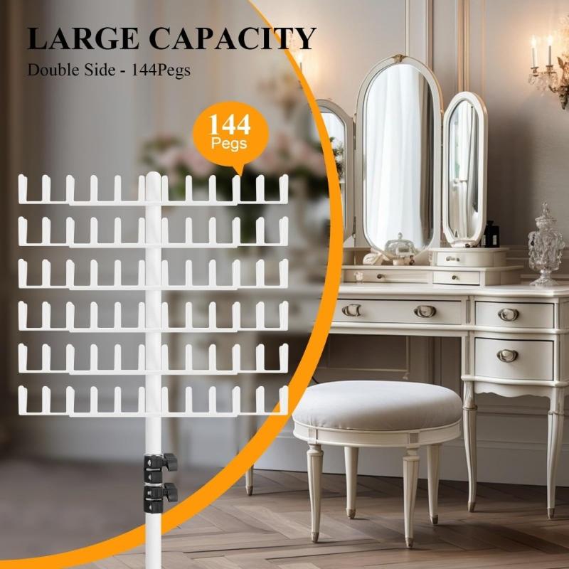 144 Pegs Braiding Hair Rack Standing,Hair Extension Holder Hanger,Hair Divider Rack for Braiding Hair Separator Stand