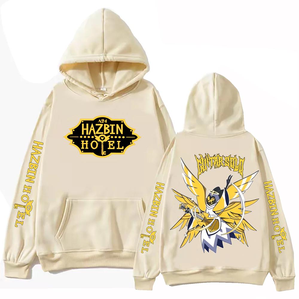 Hazbin Hotel Adam Kytarové Sólo Mikina Muž Žena Harajuku Dlouhý Rukáv Pulovr Topy Mikina Dárek