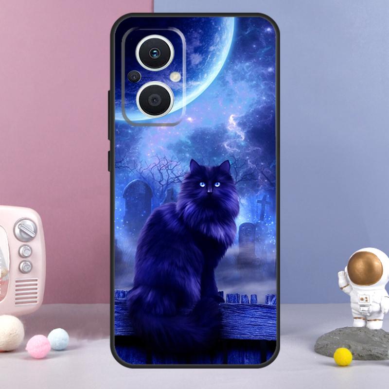 Witches Cat Moon Funda For OPPO Reno 12 F 11F 13F 14F 10 11 13 14 Pro 7 8 Lite OPPO Find X9 X6 X5 X8 Pro Case