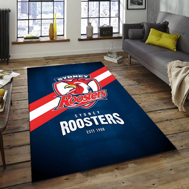 1pc Football Team Design Area Rug - Non-Slip, Soft & Cozy Floor Mat for Living Room, Bedroom, Office - Indoor/Outdoor Decorative Carpet