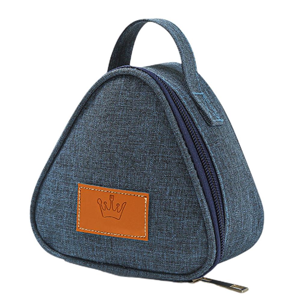 Breakfast Insulation Thermal Bag Small Triangular Rice Ball Lunch Box Bags Cute Portable Food Bento Fresh Pouch For Adult Kids