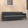 Day and Night - Day and Night 4-seater Garden Sofa with Cushions PP Rattan Anthracite Gray