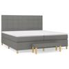 Maison Exclusive - Sommier à lattes de lit avec matelas Gris foncé 200x200cm Tissu
