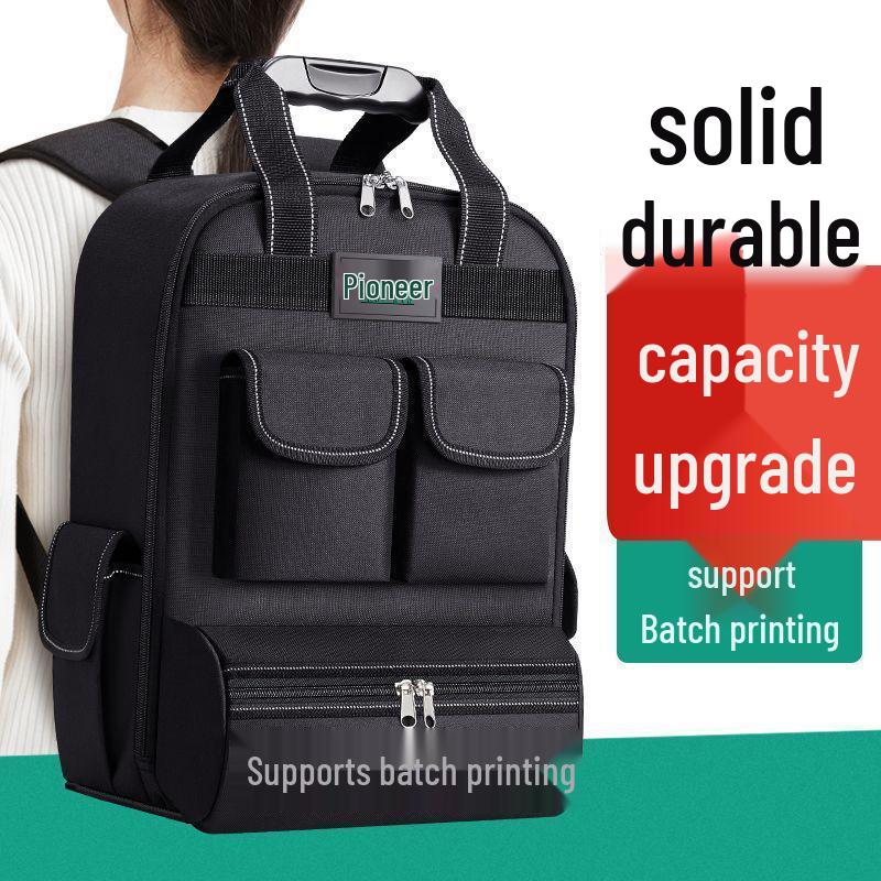 Heavy-Duty Double Shoulder Tool Backpack: Durable, Thickened, Multi-Functional, Large Capacity for Electrician Repairs