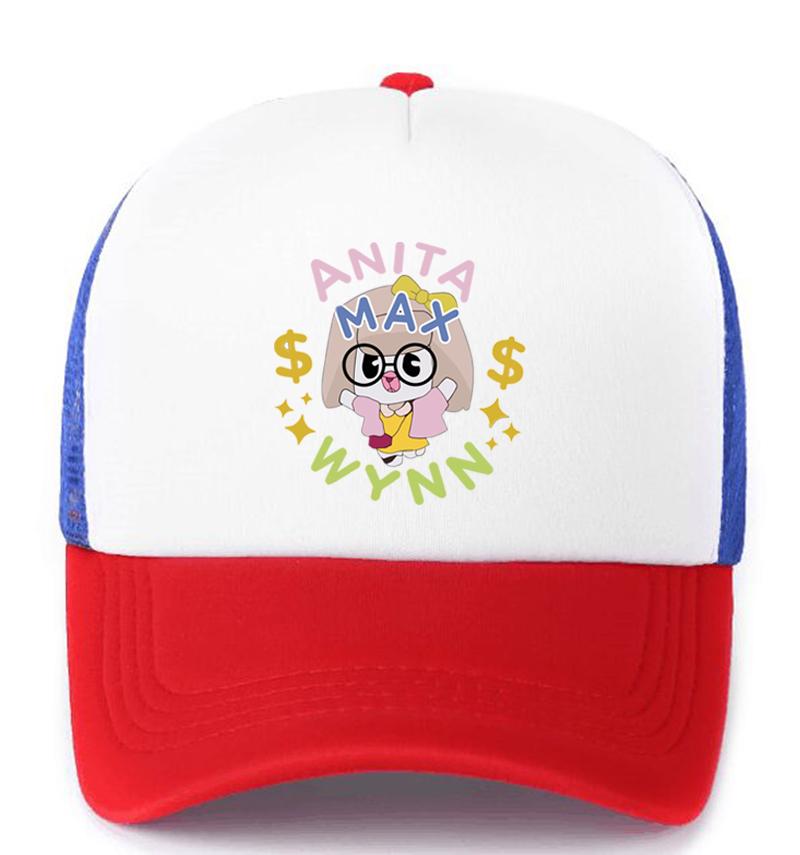 Trendy Anita Max Wynn Foam Trucker Hat Cute Mesh Snapback Caps Boy Girl Sun Beach Baseball Cap Female Summer Breathable Visor