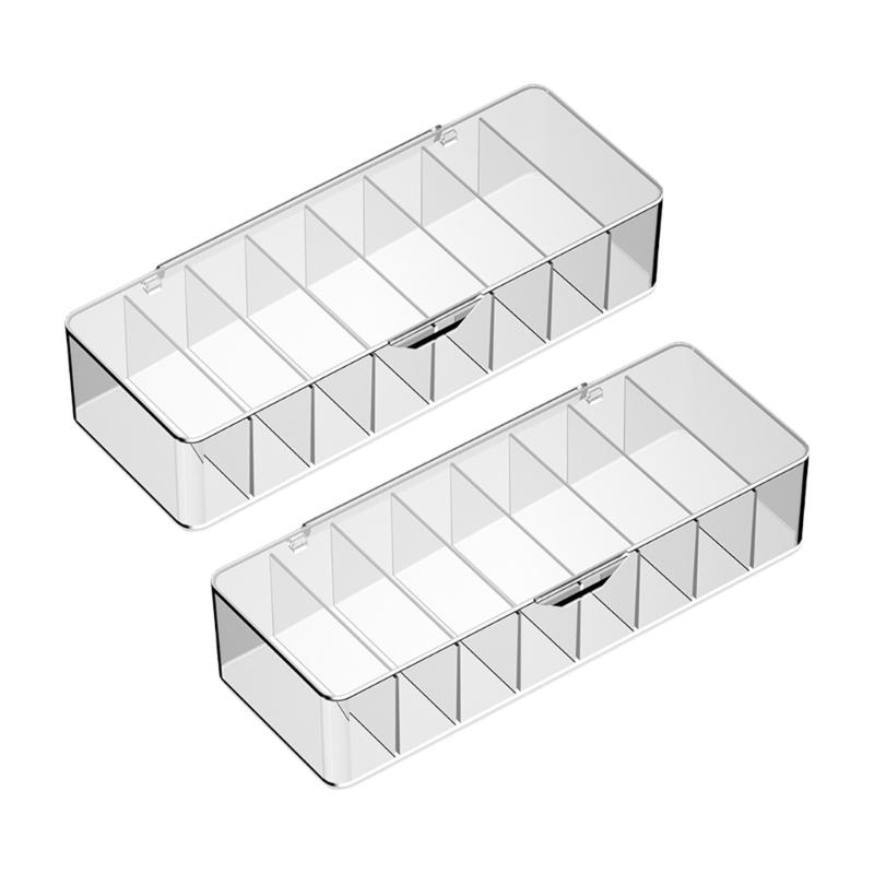 Multiple Cable Organizers Box 8 Compartments Dustproof Designs Accessory for Tidying Home and Offices Space Saving