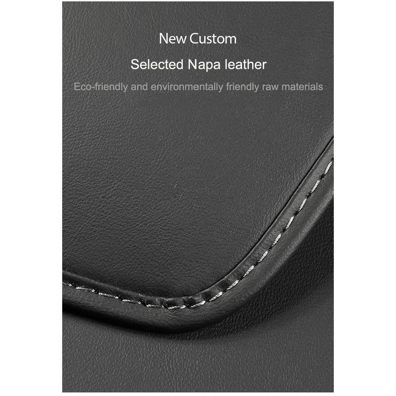 For Tesla Model 3 Highland Central Control Side Defense Kick Pad Nappa Leather Model Y 2023 Right Rudder Protective Foot Pad