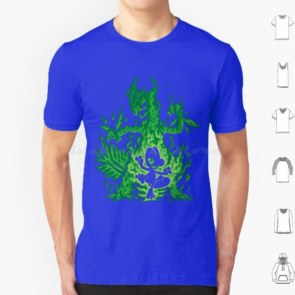 Silhouette : Grass Lizard Evolution T Shirt Big Size 100% Cotton Silhouette Evolution Generation 3 Pókèmón P ? K ? Chü Tr ? ? ?