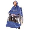 Reusable Wheelchair Rain Poncho Reflective Strip Windproof Cape  for Elderly Disability Use