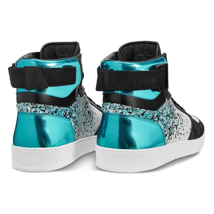 Louis Vuitton Rivoli Ankle Sneakers 'Metallic Blue With Black Monogram' 1A5YKP