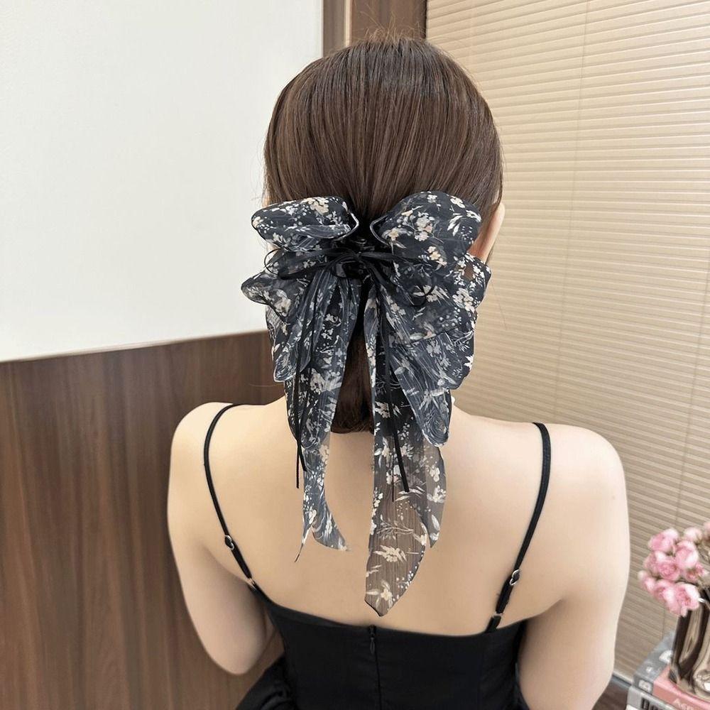 1Pcs Elegant Tail Clips Fashionable Hair Claw Durable Chiffon Hair Clip Hair Accessories