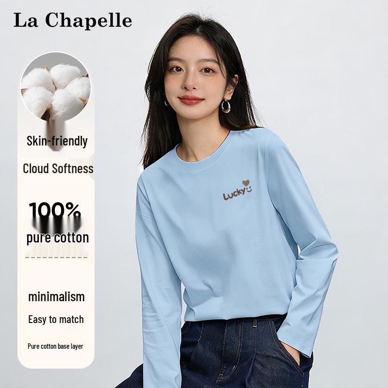 La Chapelle Women s Pure Cotton Long Sleeve T-Shirt XL