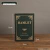 Scatola portaoggetti in legno stile europeo effetto libro – Oggetto decorativo vintage a forma di libro per esposizione