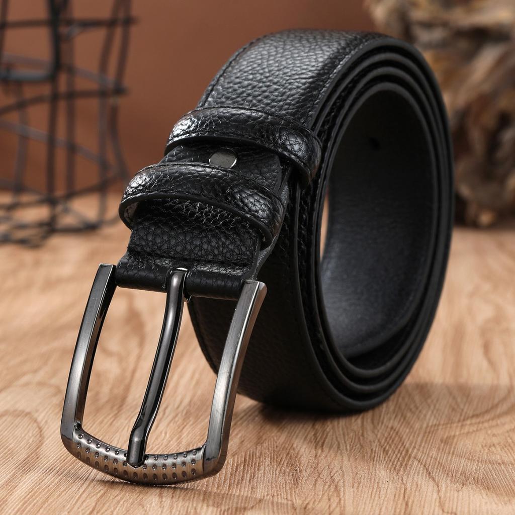 Men'S Pin Buckle Belt Casual Pants Belt Scratch-Resistant Wear-Resistant Clothing With Belt